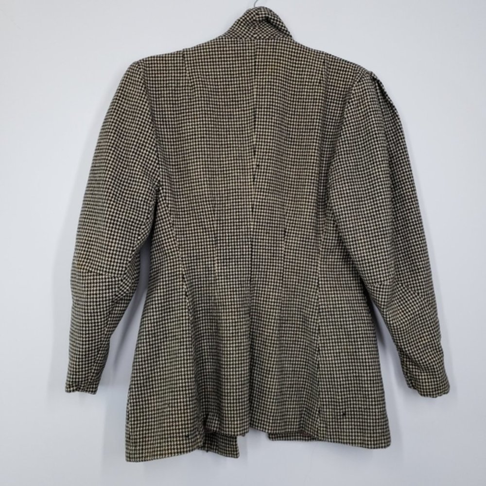 Houndstooth Pattern Riding Style Jacket Coat Small - Picture 6 of 10